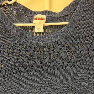 Ruby Rd. Blue Knit Sweater